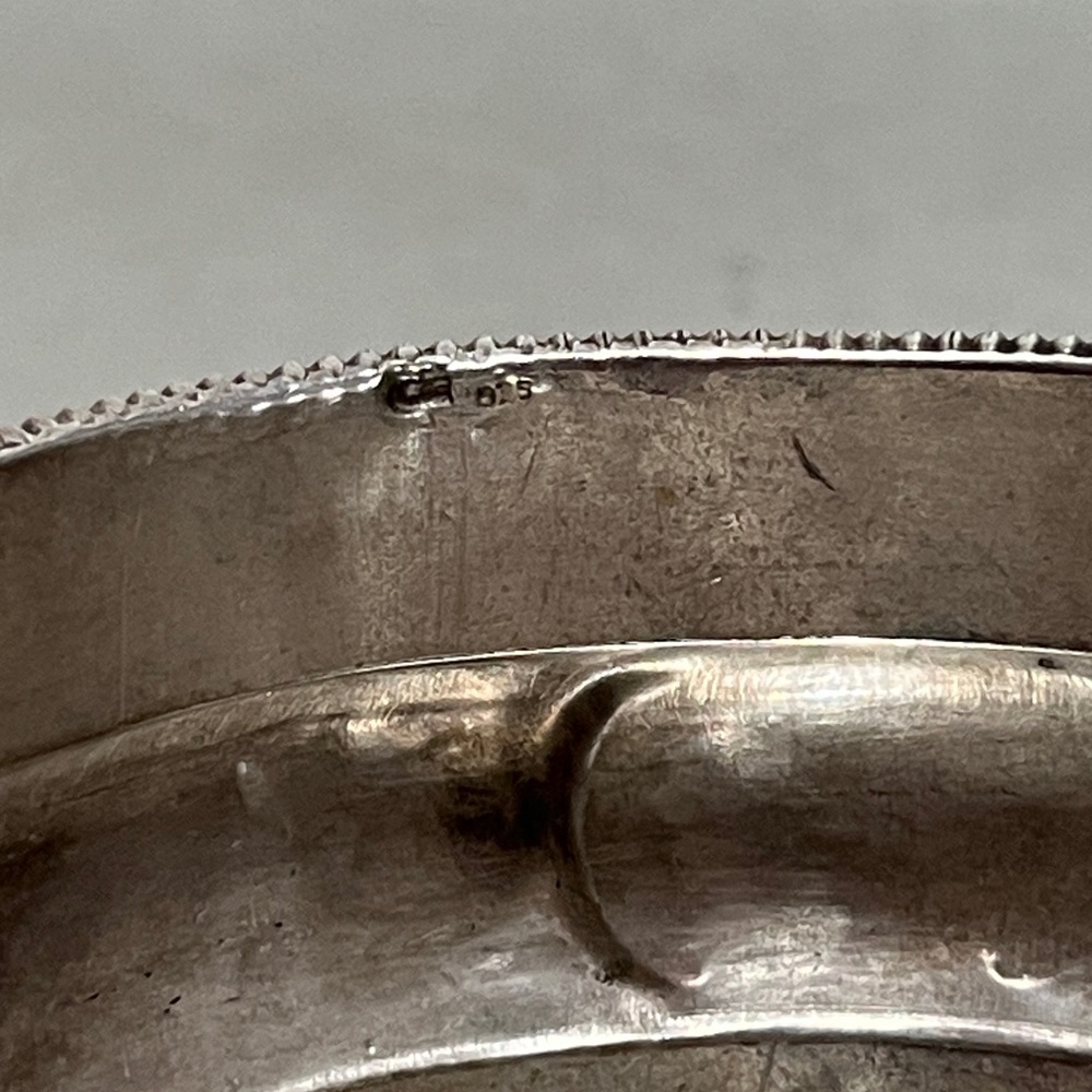 Antique lapis sterling bangle - Picture 3 of 6